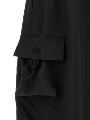 Y-3 Schwarze Cargohose aus Polyester
