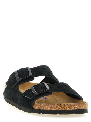 Birkenstock Schwarze Kalbsleder-Slipper