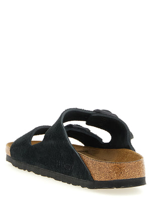 Birkenstock Schwarze Kalbsleder-Slipper