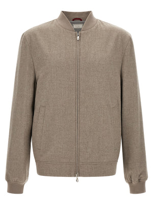 Brunello Cucinelli Grauer Kaschmir-Bomber