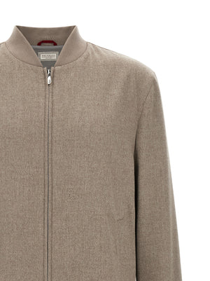 Brunello Cucinelli Grauer Kaschmir-Bomber