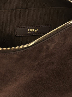 Furla Braunes Kalbsleder Damen Crossbody Tasche