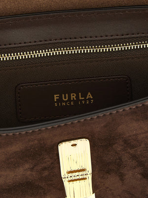 Furla Umhängetasche aus braunem Kalbsleder