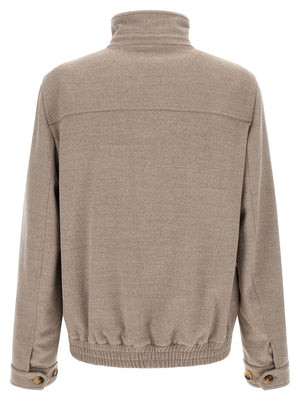 Brunello Cucinelli Beige Virgin Wool Bomber