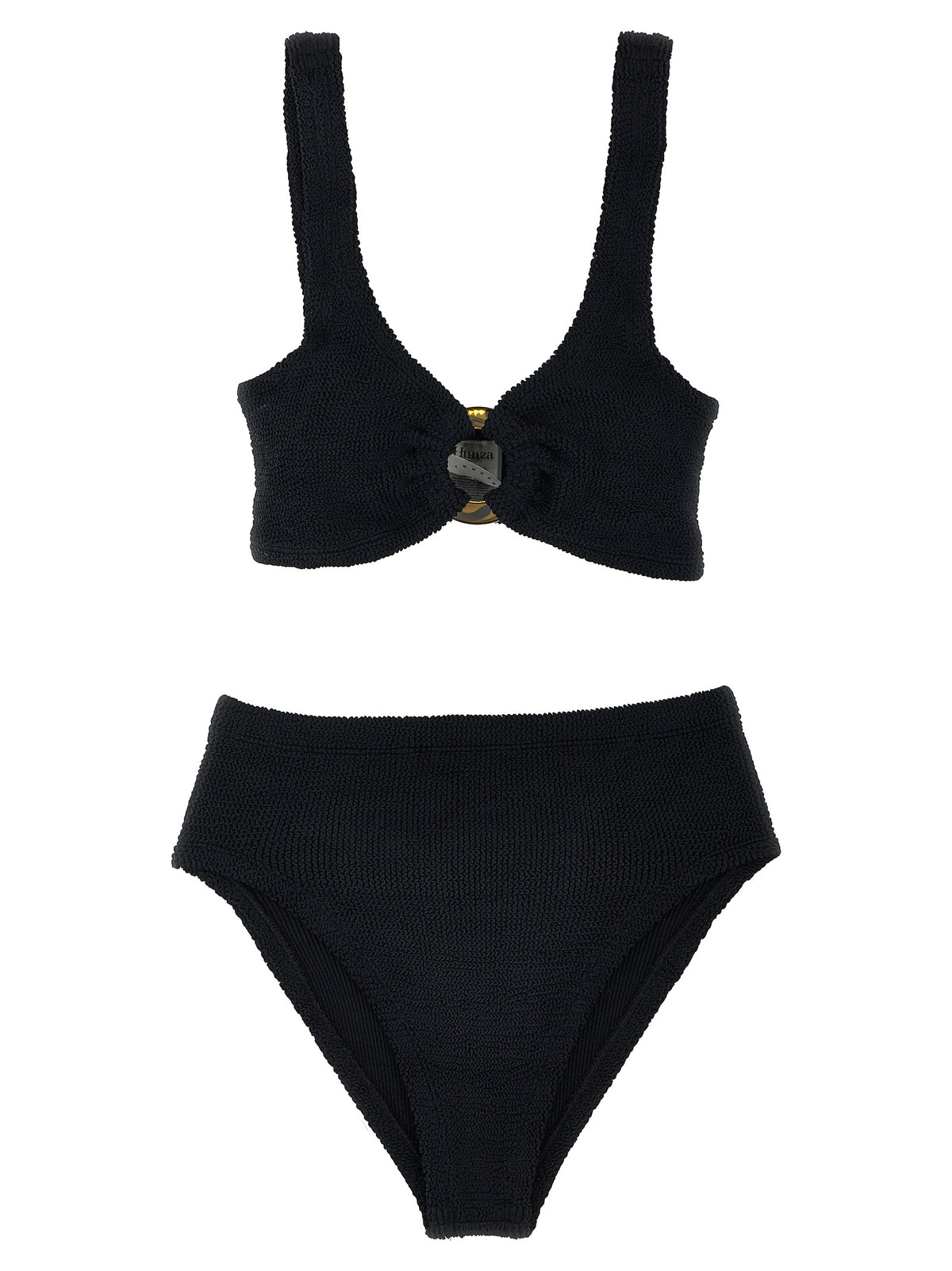 Hunza G Schwarzer Nylon-Bikini