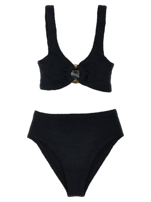 Hunza G Schwarzer Nylon-Bikini