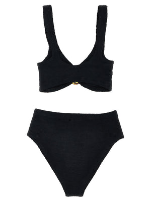 Hunza G Schwarzer Nylon-Bikini