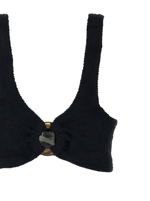 Hunza G Schwarzer Nylon-Bikini