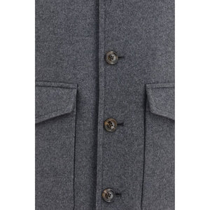 Valentino Garavani Graue Lammwolljacke Oves Aries