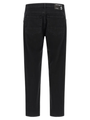 Department 5 Schwarze Cropped Jeans aus Baumwolle