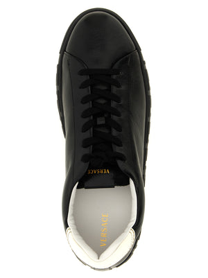 Versace Bicolor Calfskin Low Top Sneakers