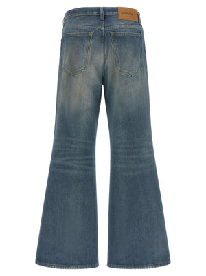 Haikure Blaue Baumwoll-Jeans mit ausgestelltem Bein