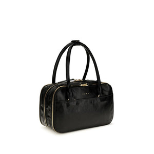 Marni Schwarze Kalbsleder Bos Taurus Handtasche