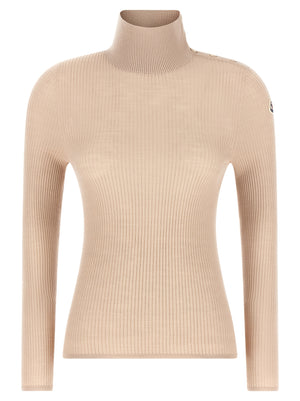 Beige Virgin Wool Cardigan