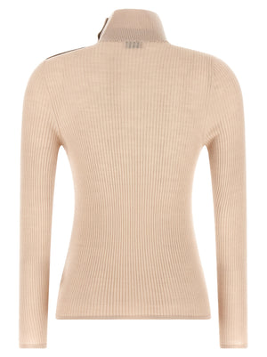 Beige Virgin Wool Cardigan