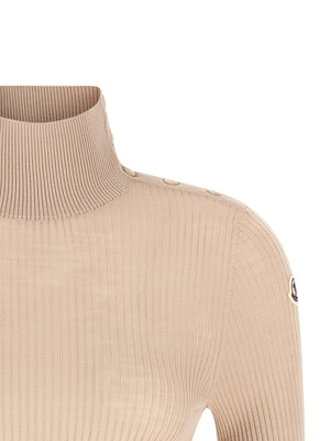 Beige Virgin Wool Cardigan