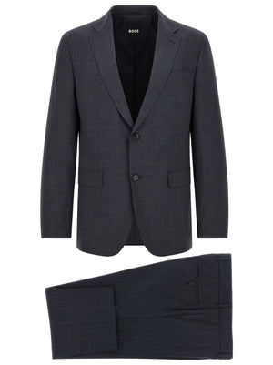 Hugo Boss Blaues Zweiteiler-Anzug aus Polyester