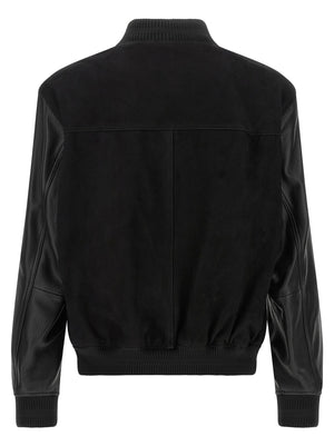 Black Polyester Bomber