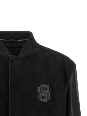 Black Polyester Bomber