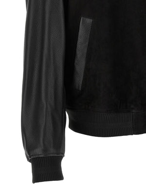 Black Polyester Bomber