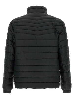 Hugo Boss Schwarze Jacke aus recyceltem Polyamid in voller Länge