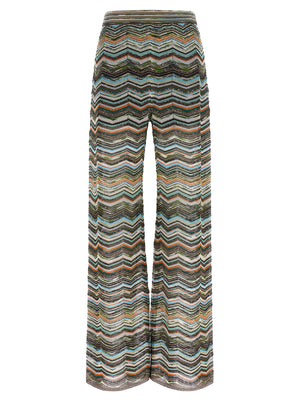 Missoni Mehrfarbige Hose aus Viskose mit ausgestelltem Bein