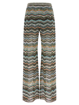 Missoni Mehrfarbige Hose aus Viskose mit ausgestelltem Bein