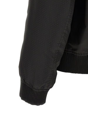 Black Polyester Bomber