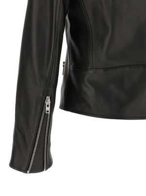 Maison Margiela Schwarze Lammlederjacke