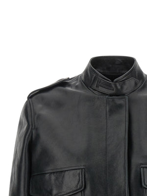 Tom Ford Schwarze Lammlederjacke