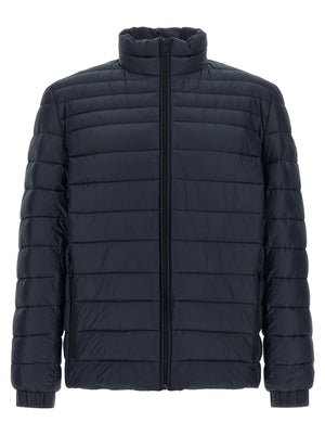 Blue Polyamide Full-Length Jacket