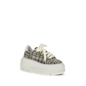 Casadei Multicolor Fabric Platform Sneakers