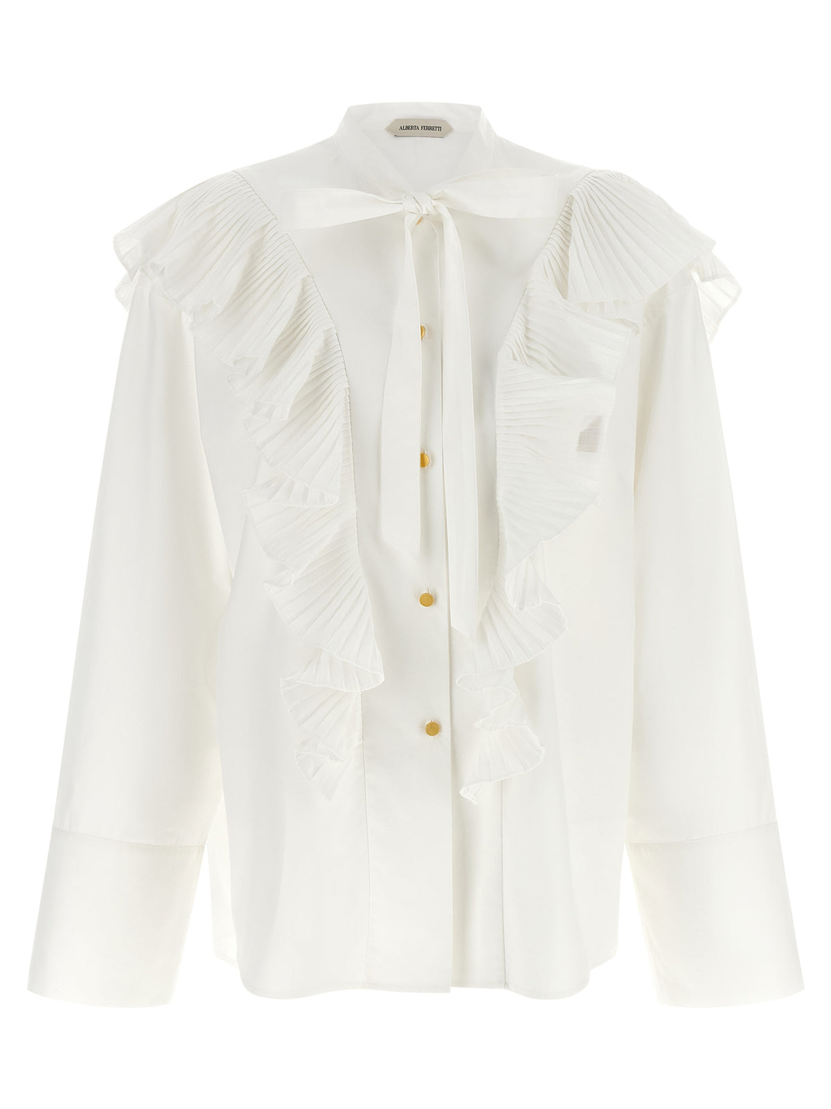 Alberta Ferretti Weiße Baumwollbluse