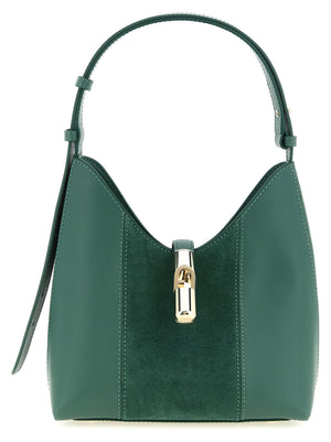Furla Zweifarbige Schultertasche aus Kalbsleder