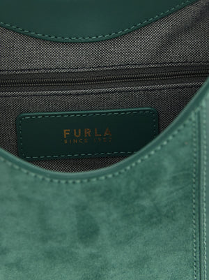 Furla Zweifarbige Schultertasche aus Kalbsleder