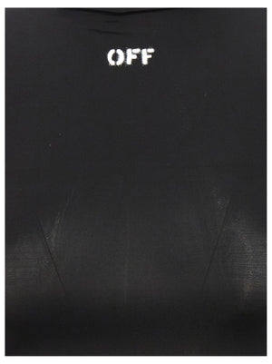 Off-White Schwarzes T-Shirt aus Acetat