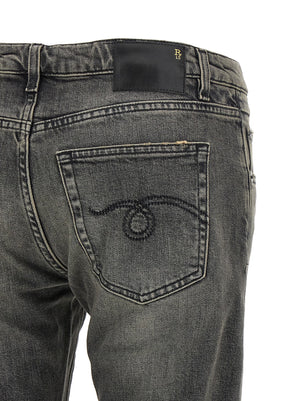 R13 Schwarze Bootcut-Jeans aus Baumwolle
