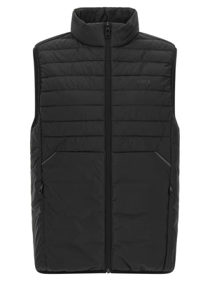 Black Polyester Sleeveless Jacket