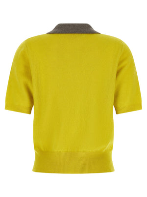 Marni Bicolor Cashmere Polo Shirt
