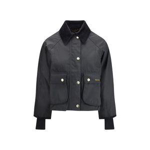 Barbour Schwarze Baumwoll-Shell-Jacke