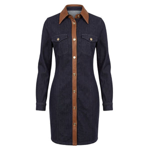 Trussardi Jeans Blaues Baumwoll-Freizeitkleid