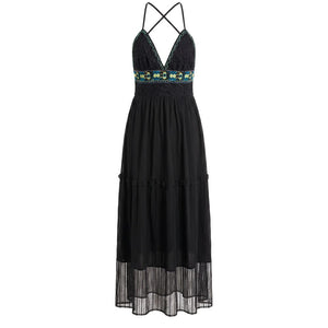 Trussardi Jeans Schwarzes Baumwoll-Freizeitkleid