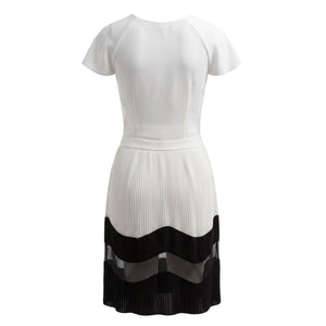Trussardi Jeans Weißes Damenkleid aus Polyester