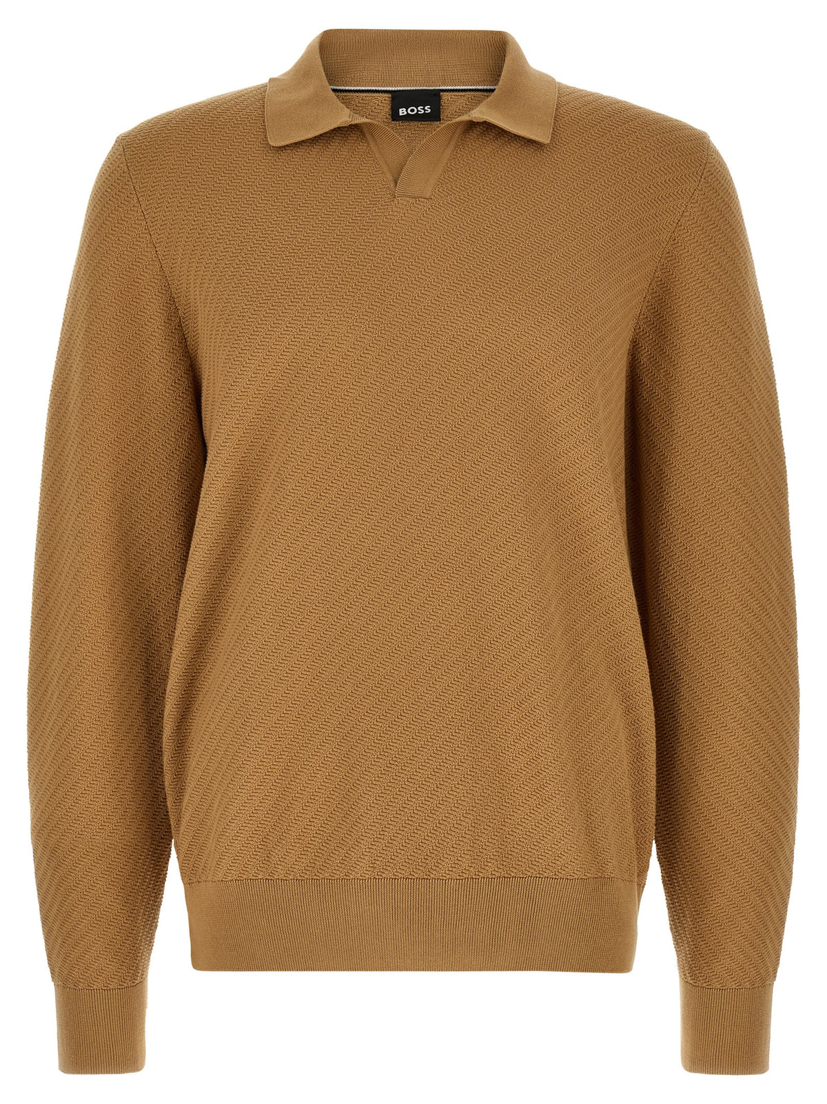 Hugo Boss Braunes Baumwoll-Polohemd