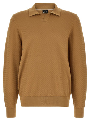 Hugo Boss Braunes Baumwoll-Polohemd