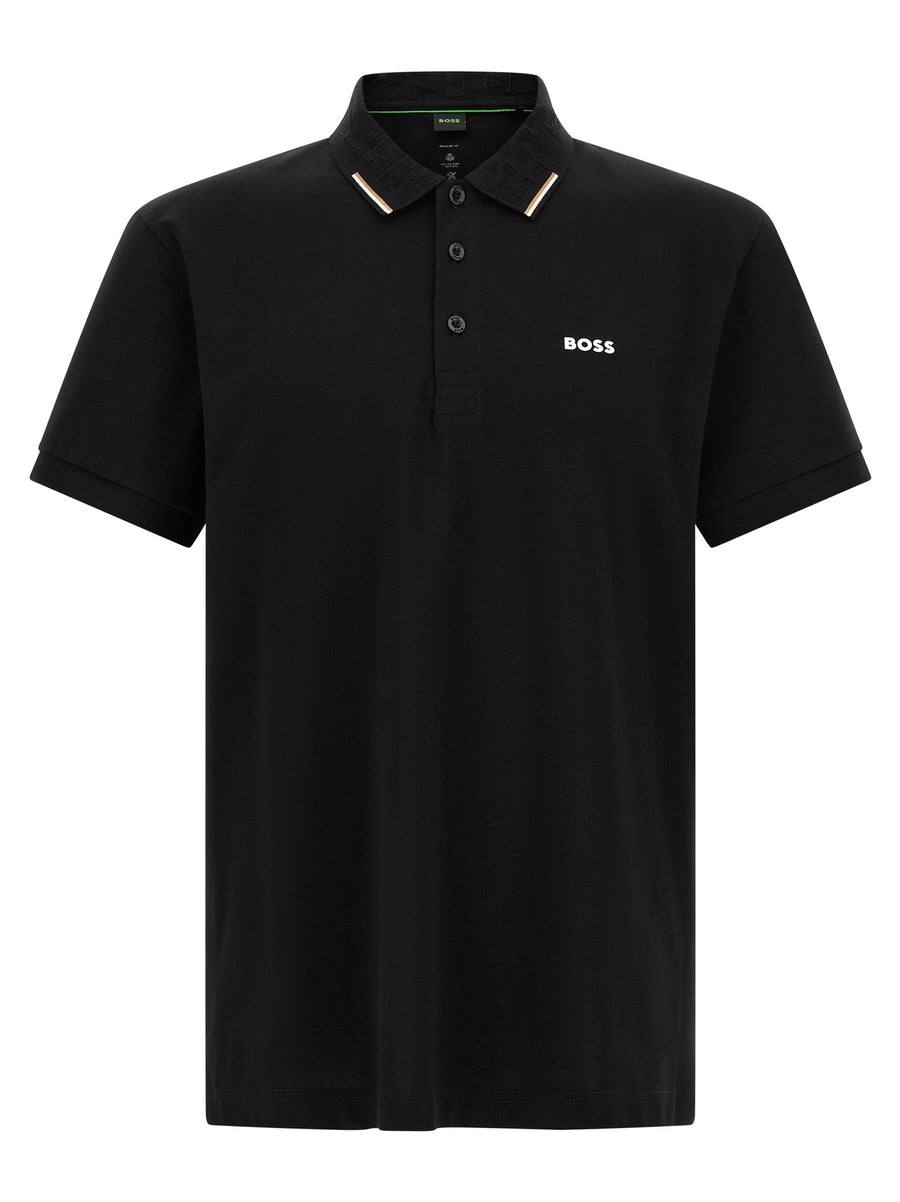 Black Cotton Polo Shirt