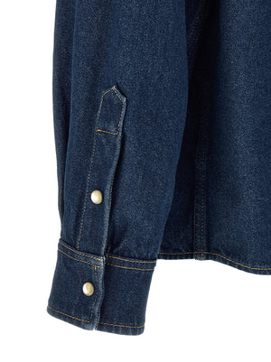 Valentino Garavani Blaue Baumwollbluse