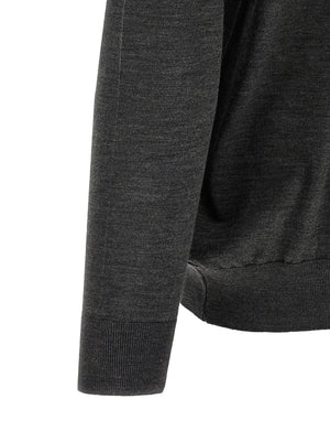 Kiton Graues Woll-Poloshirt