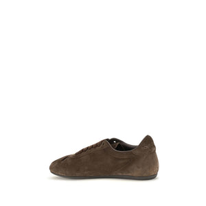 Dolce & Gabbana Braune Wildleder-Sneaker mit niedrigem Schaft