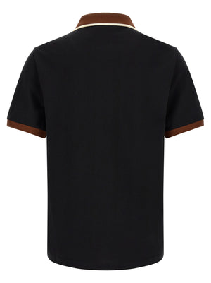 Marni Schwarzes Baumwoll-Poloshirt